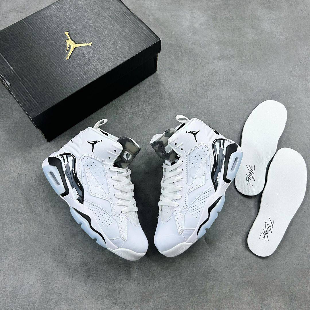 AIR JORDANS RETRO 6 JUMPMAN MVP WHITE BASIC