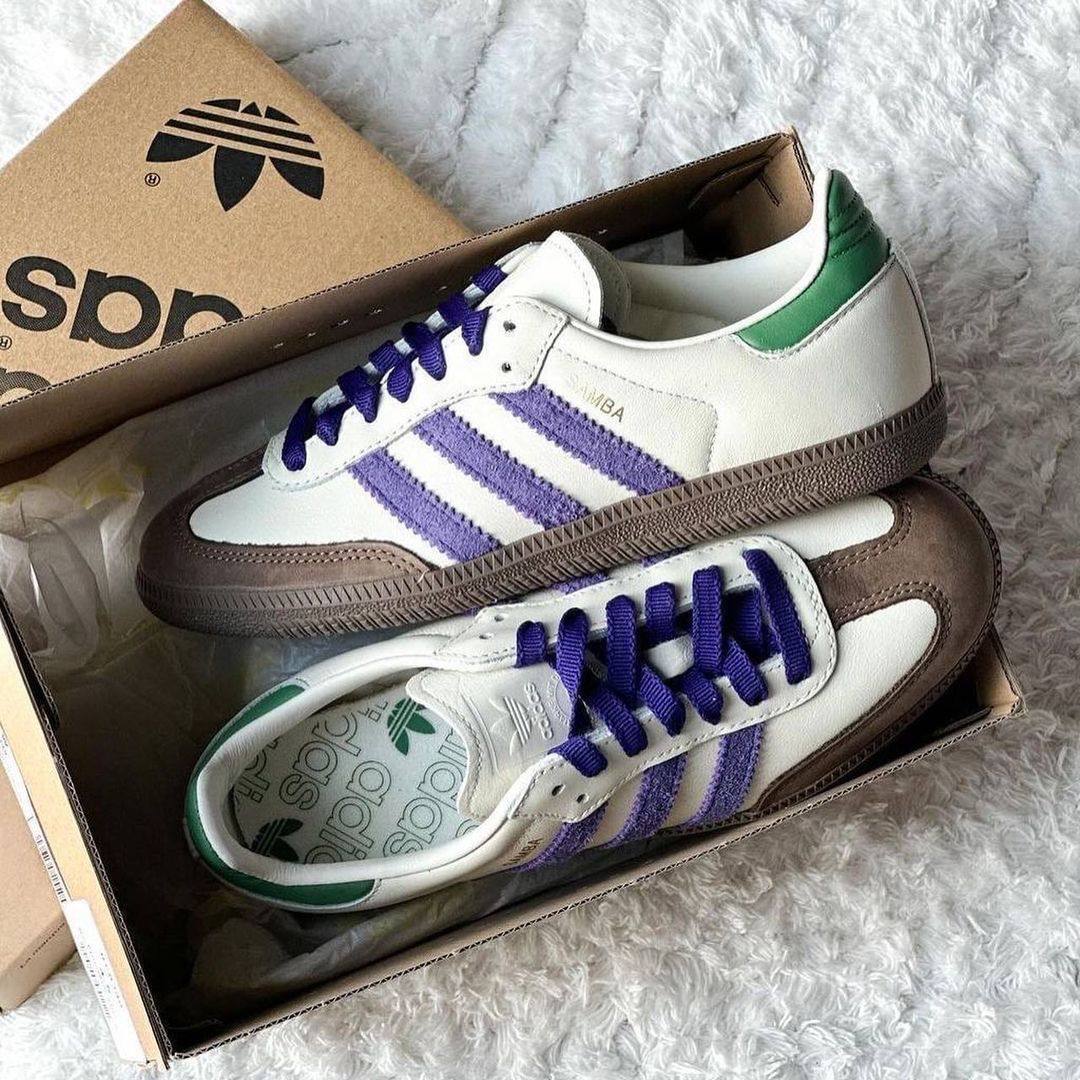 ADIDAS ORIGINAL SAMBA OFF WHITE BLUE
