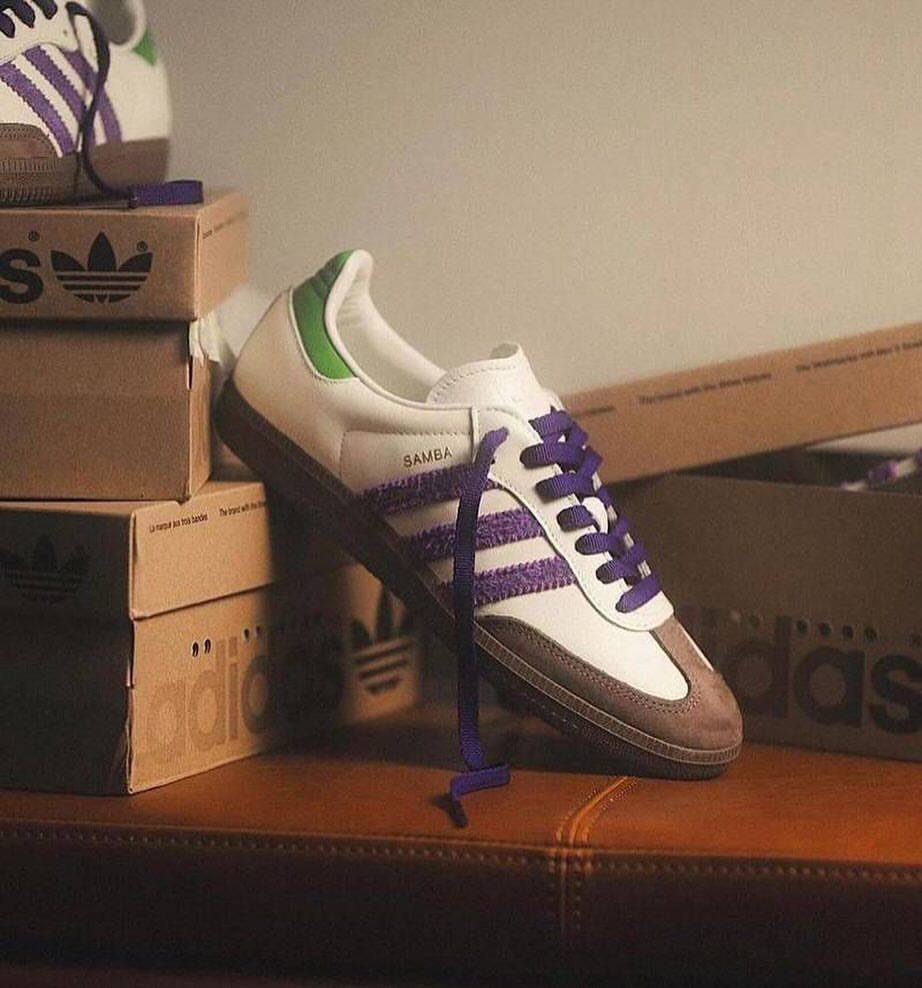 ADIDAS ORIGINAL SAMBA OFF WHITE BLUE