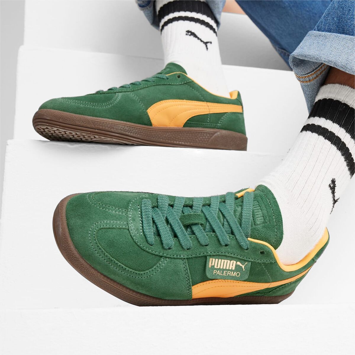 PUMA PALERMO GREEN ORANGE