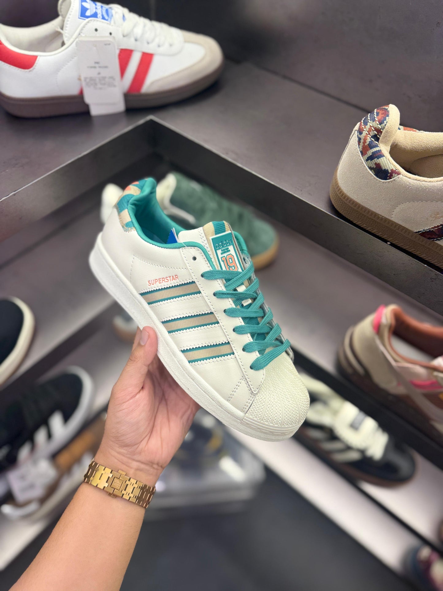 ADIDAS SUPERSTAR WHITE TEAL