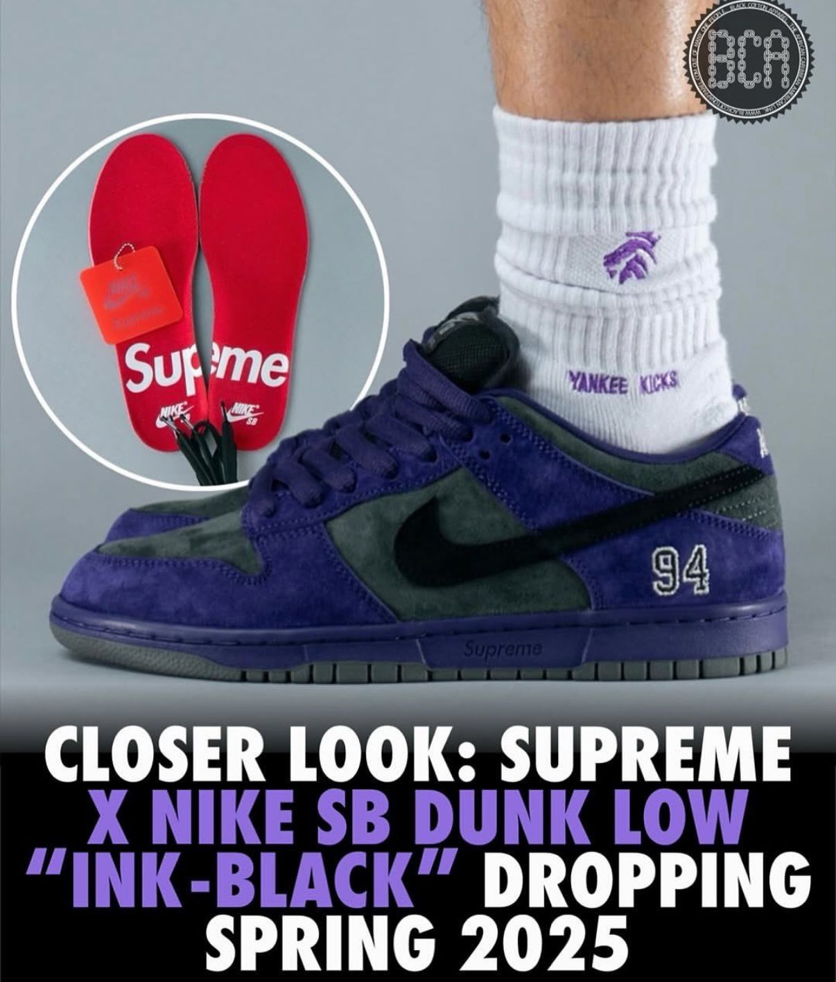 NIKE SB DUNK SUPREME 94 INK BLACK