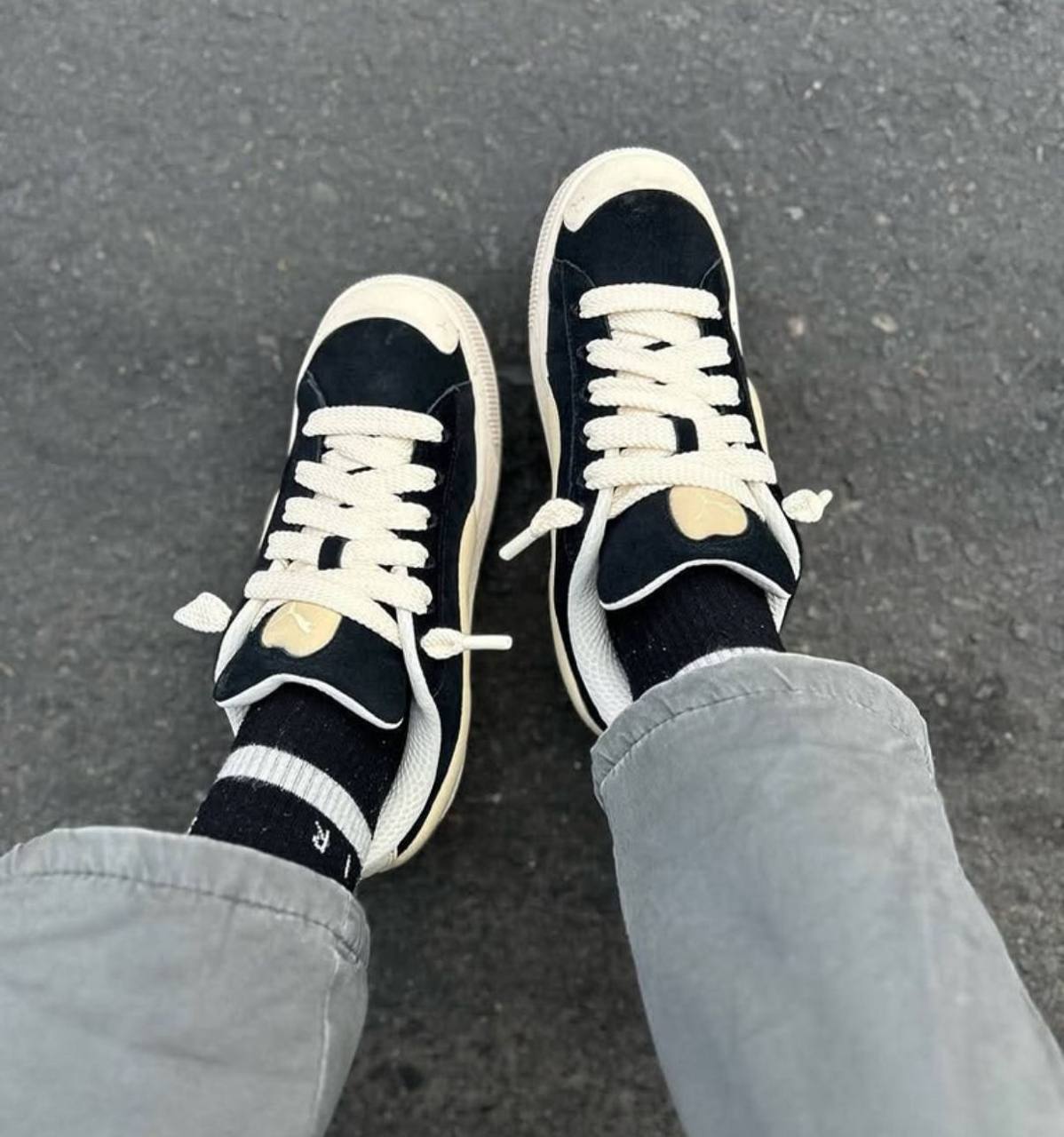 PUMA XL SUEDE CRUSH BLACK WHITE