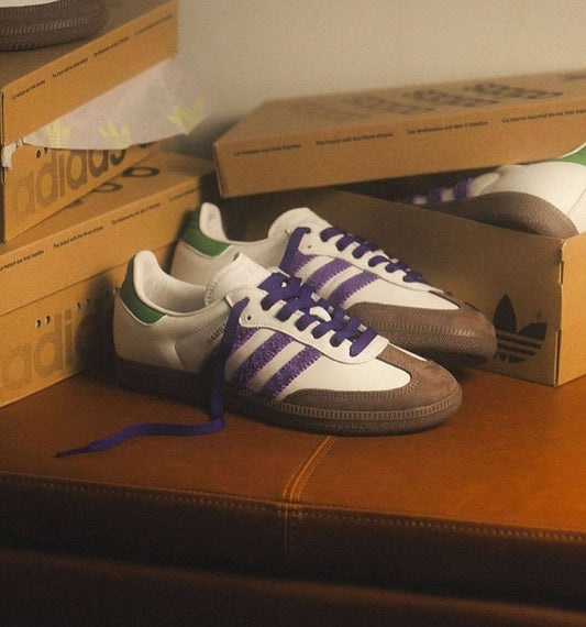 ADIDAS ORIGINAL SAMBA OFF WHITE BLUE