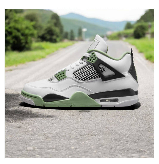 AIR JORDANS RETRO 4 OIL AURA SEAFOAM